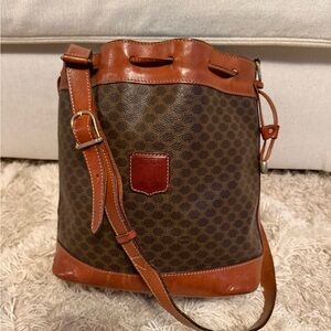 Celine Macadam Leather Bucket Bag